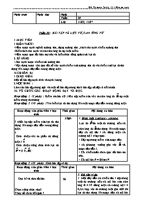 Giáo án tự chọn Vật lý Lớp 11 (Ban cơ bản) - Chương trình học kỳ II